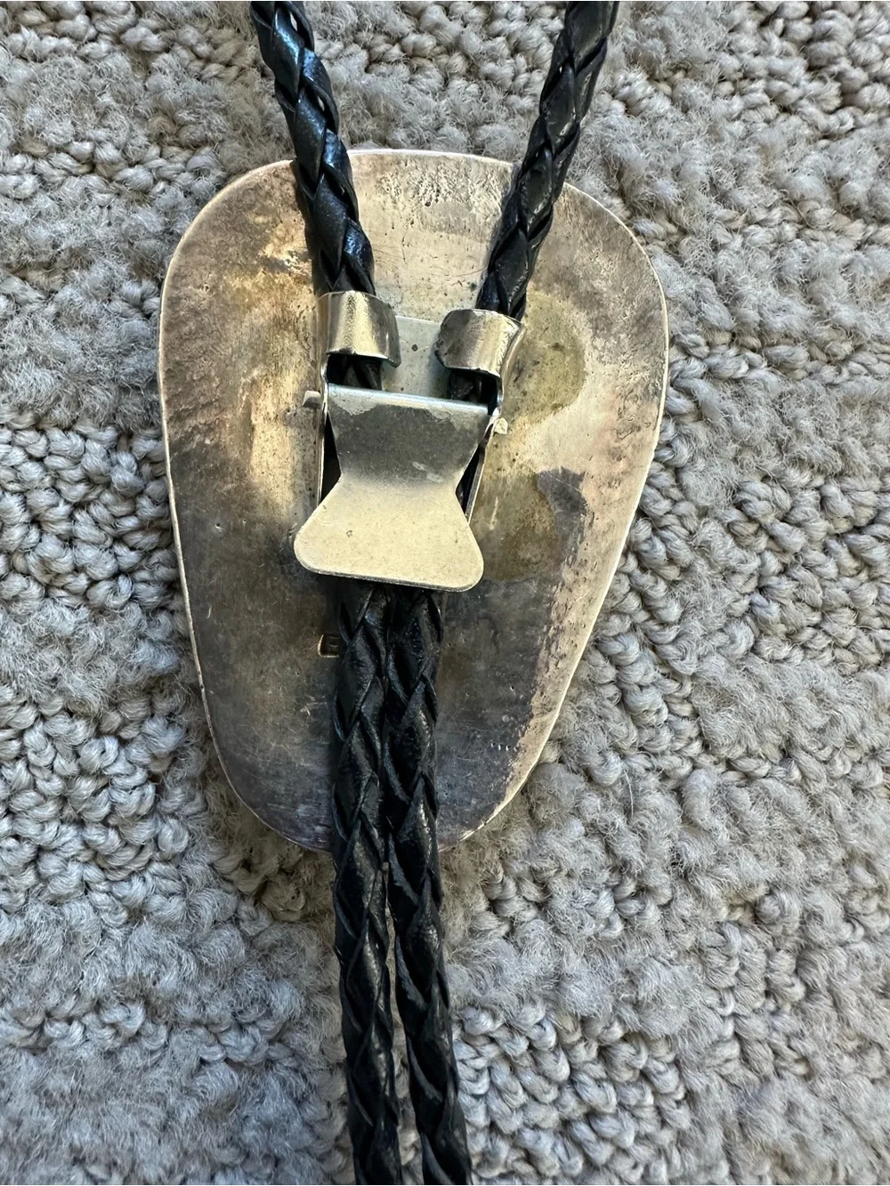 Effie Calavaza Zuni Sterling Silver Turquoise Coral Snake Bolo Tie